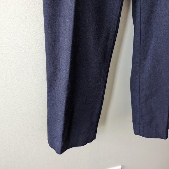 Tory Burch Navy Wool Ankle Length Dress Pants - Picture 6 of 9
